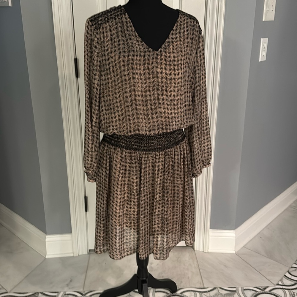 NWT Vanessa Virginia sheer drop waist w/slip dress underneath Anthropologie, Med